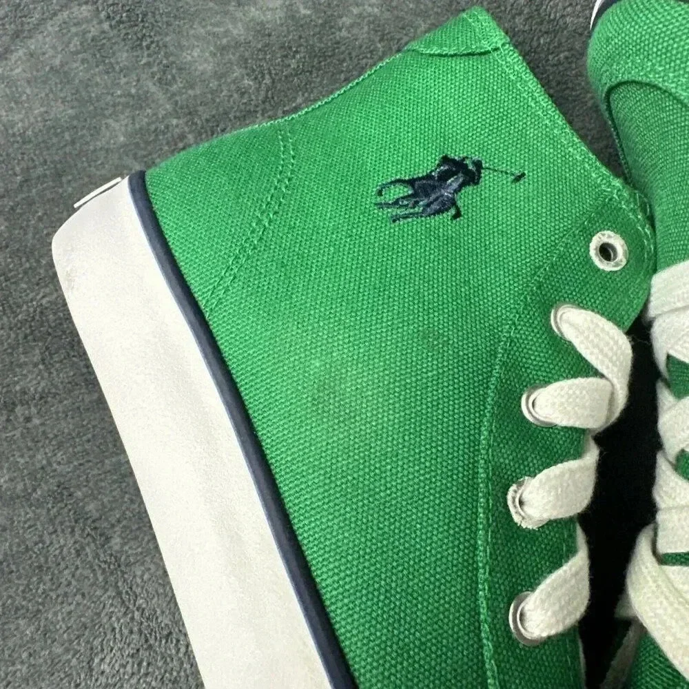 Polo Ralph Lauren Kelly Brisbane Hi 91718 Kids Sneaker Green Size 1 New